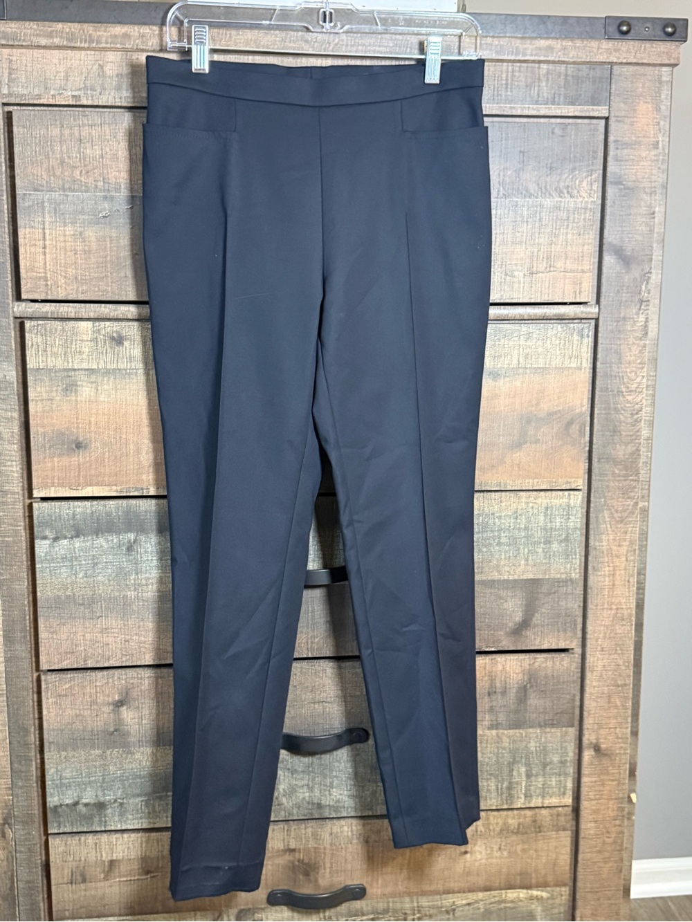 Akris Punto Black Stretch Slim Straight Pants US 6 Swiss Designer